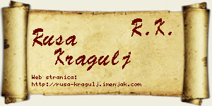 Rusa Kragulj vizit kartica